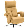 RELAXSESSEL in Leder Gelb  - Chromfarben/Gelb, Design, Leder/Metall (77/110/87cm) - Valdera