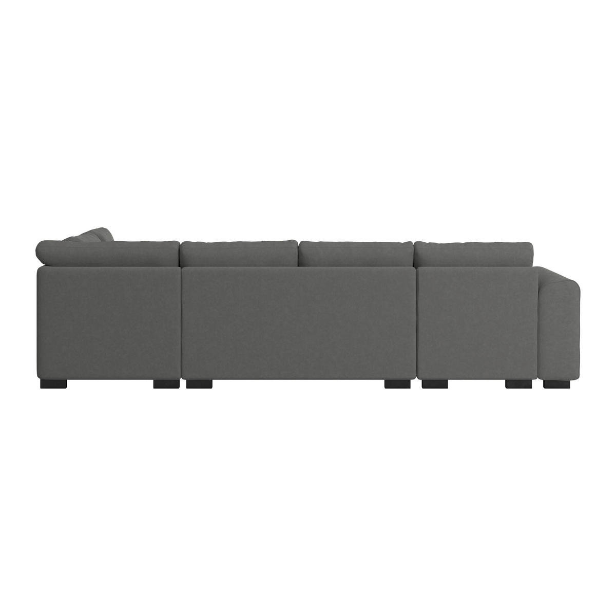 WOHNLANDSCHAFT Anthrazit Mikrofaser  - Anthrazit/Schwarz, MODERN, Kunststoff/Textil (155/305/178cm) - P & B
