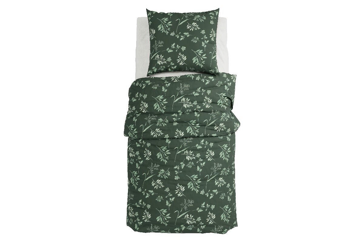 BETTWÄSCHE 140/200 cm  - Dunkelgrün/Hellgrün, Design, Textil (140/200cm) - Grund