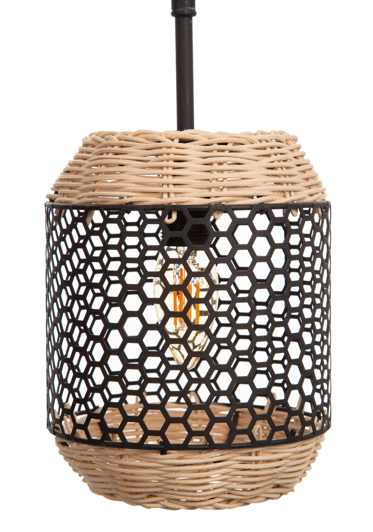 HÄNGELEUCHTE 74/15/150 cm  - Schwarz, Design, Metall (74/15/150cm) - Globo