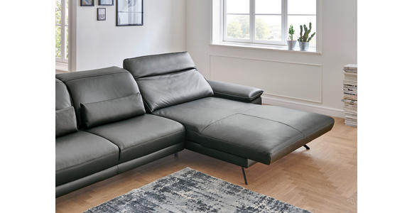 ECKSOFA  in Echtleder Hellbraun  193/328 cm  - Hellbraun/Schwarz, Design, Leder/Metall (193/328cm) - Dieter Knoll