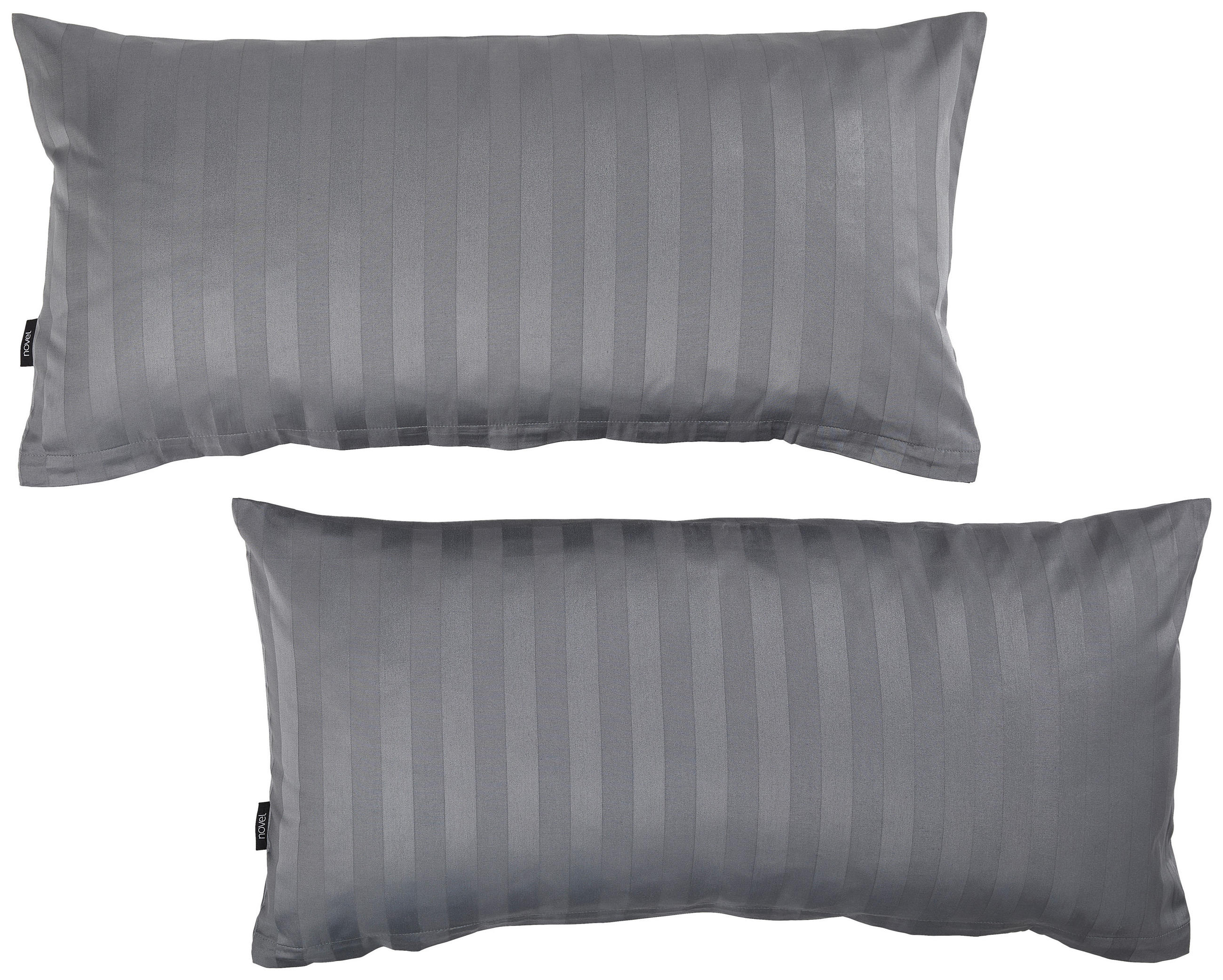 KISSENHÜLLEN-SET Dobby 40/80 cm  - Anthrazit, KONVENTIONELL, Textil (40/80cm) - Novel