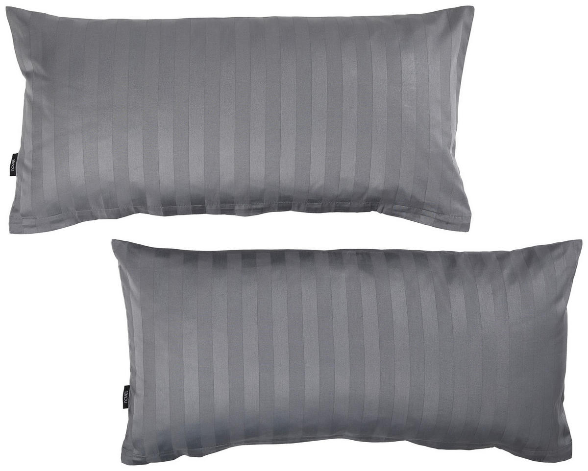 KISSENHÜLLEN-SET Dobby 40/80 cm  - Anthrazit, KONVENTIONELL, Textil (40/80cm) - Novel