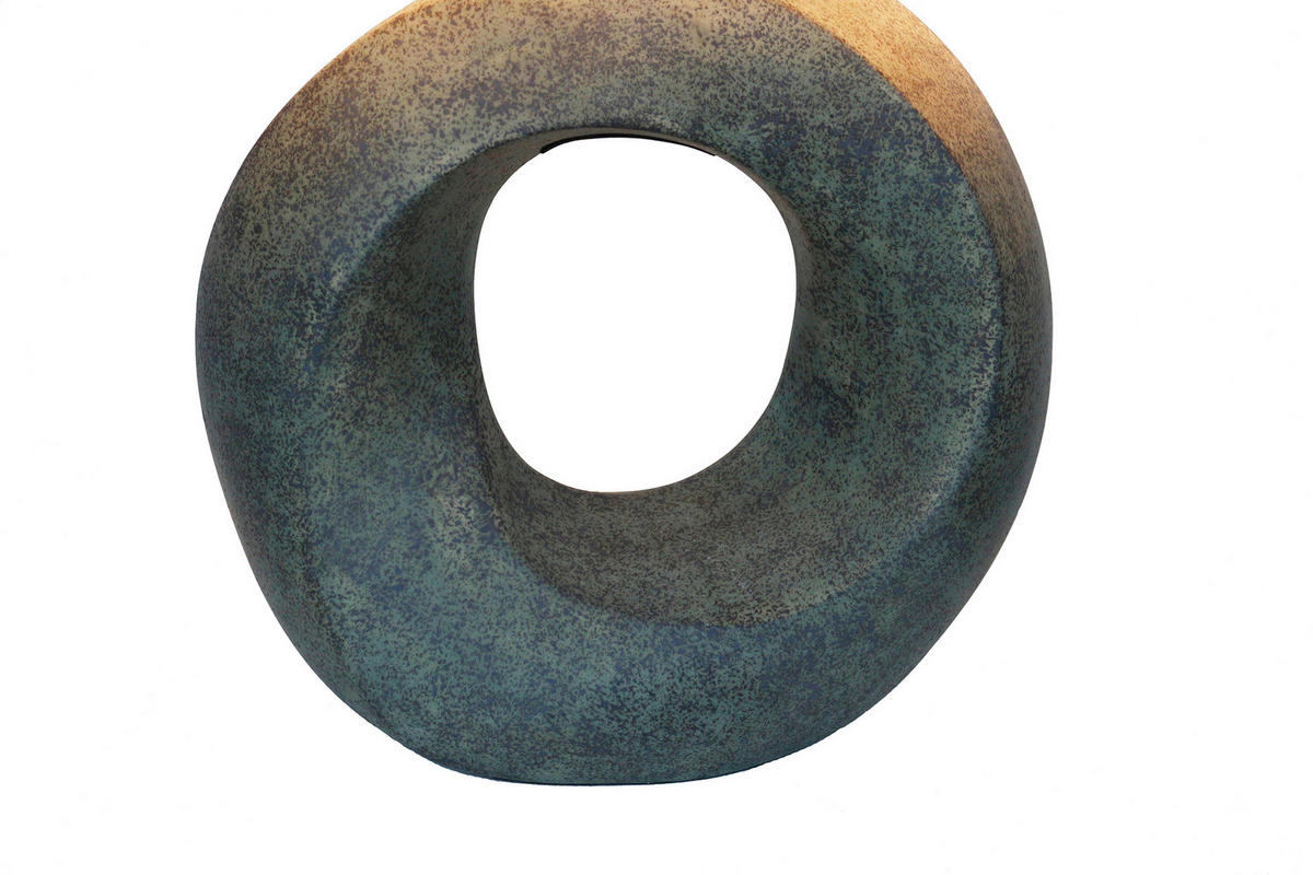 TISCHLEUCHTE 31/55/15 cm   - Beige/Grün, Design, Keramik/Textil (31/55/15cm) - P & B