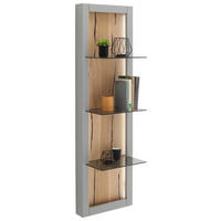 WANDBOARD in 40/134/25 cm Grau, Eichefarben  - Eichefarben/Grau, Design, Glas/Holzwerkstoff (40/134/25cm) - MID.YOU