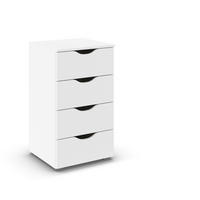 KOMMODE  in 47/81/42 cm  - Silberfarben/Weiß, MODERN, Holzwerkstoff (47/81/42cm) - Rauch Möbel