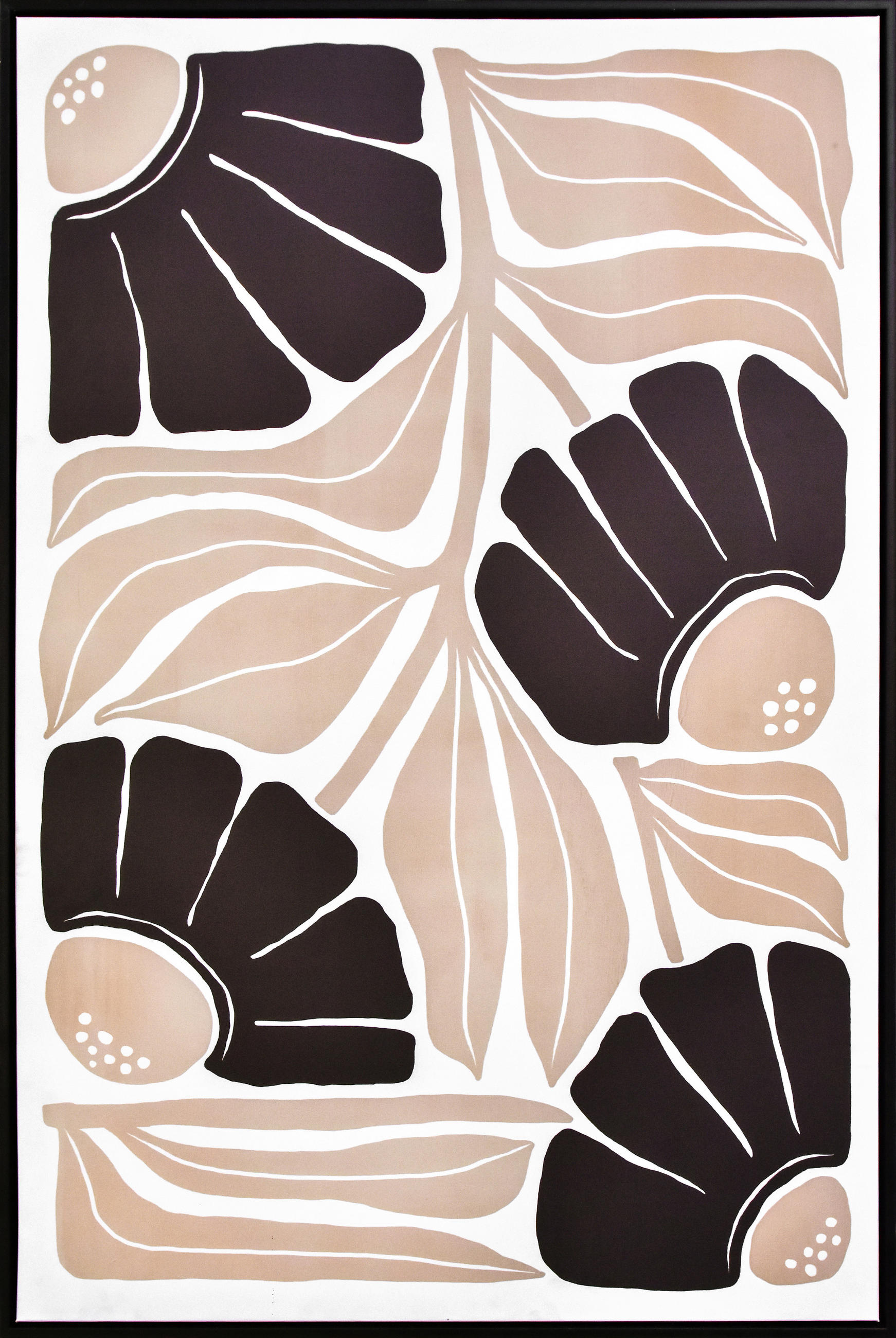 BILD Blumen 80/120 cm  - Wengefarben/Braun, LIFESTYLE, Holzwerkstoff/Kunststoff (80/120cm) - Monee