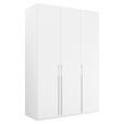 DREHTÜRENSCHRANK 151/235/60 cm,  in Weiß, 3-türig  - Weiß, Trend, Holzwerkstoff/Metall (151/235/60cm) - Novel