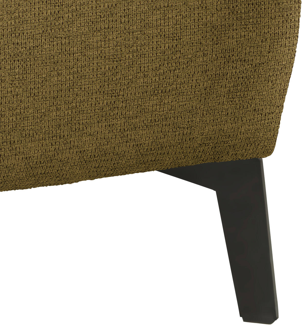 ECKSOFA in Flachgewebe Khaki  285/190 cm  - Khaki/Schwarz, Design, Textil/Metall (285/190cm) - Johann Jakob
