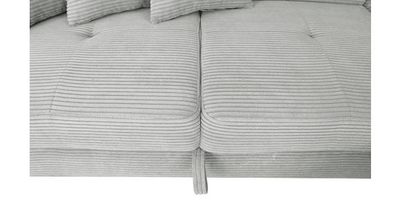 ECKSOFA in Cord Grau  - Silberfarben/Grau, Design, Textil/Metall (257/226cm) - Xora