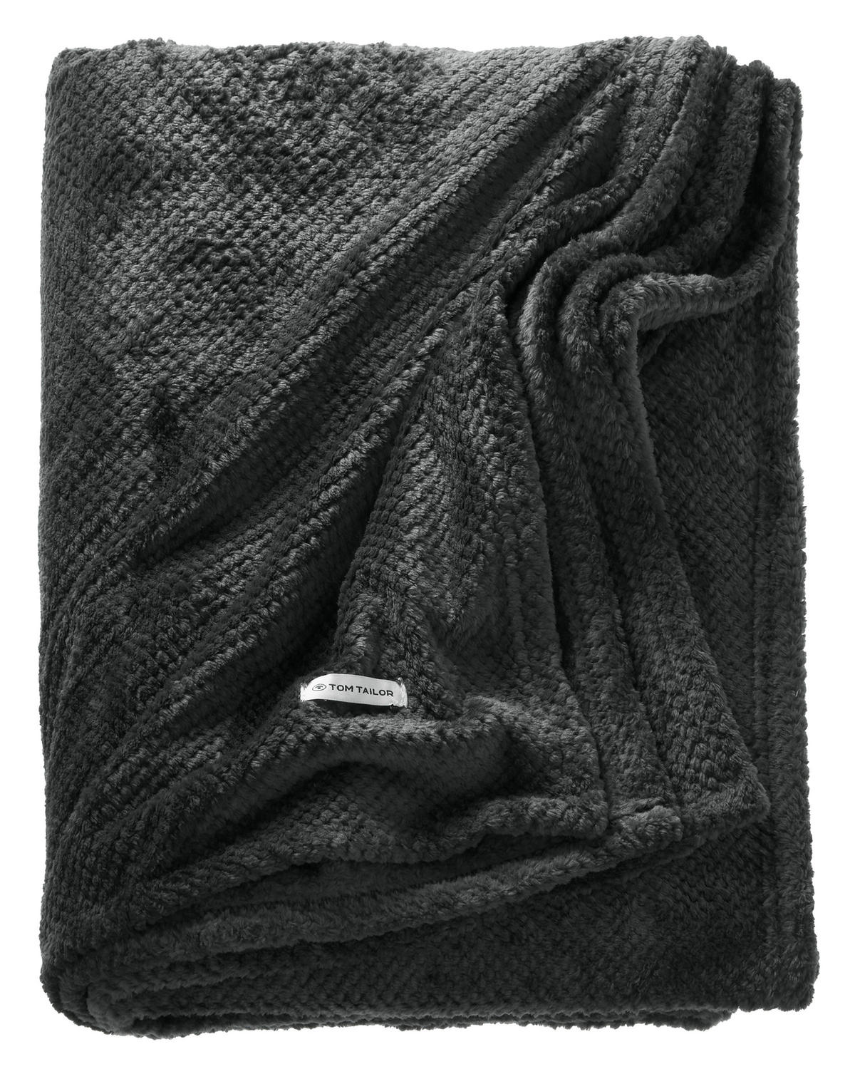 ODEJA 220/240 cm antracit, siva  - siva/antracit, Basics, tekstil (220/240cm) - Tom Tailor