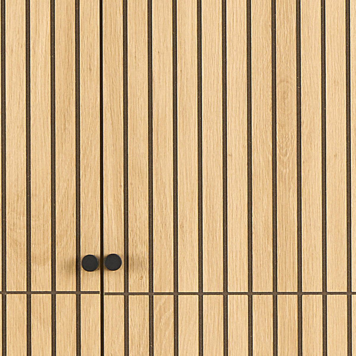 OMARA S KLASIČNIMI VRATI, furnirano hrast naravne barve, črna  - črna/naravne barve, Design, kovina/leseni material (99/200/60cm) - MID.YOU