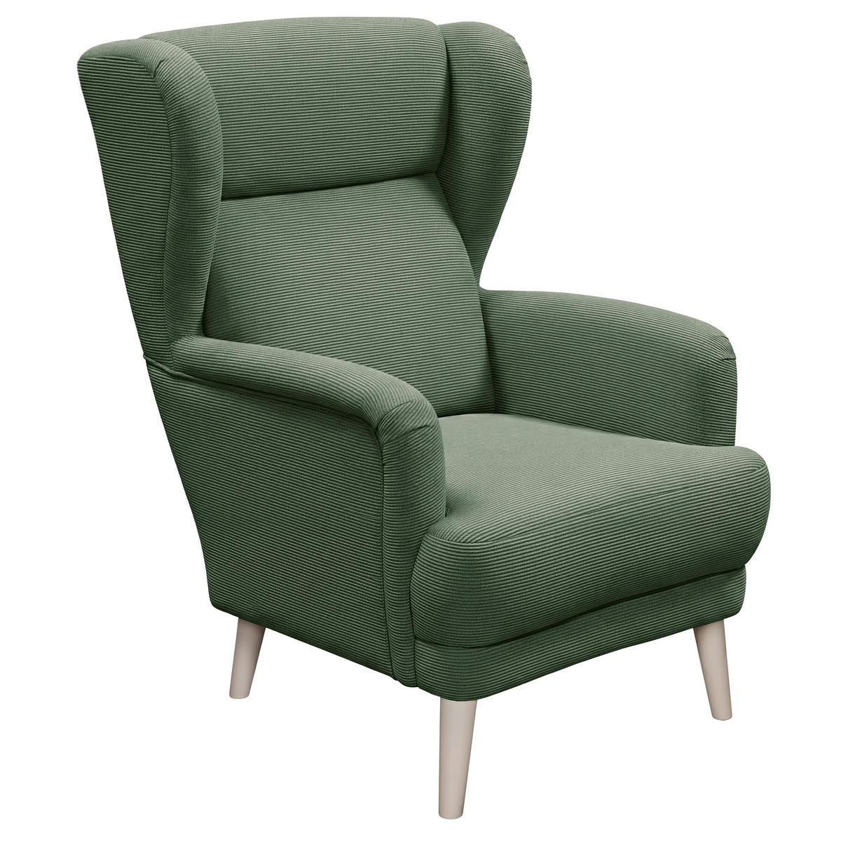 SESSEL in Cord Dunkelgrün  - Kaschmir/Dunkelgrün, MODERN, Holz/Textil (74/106/94cm) - MID.YOU