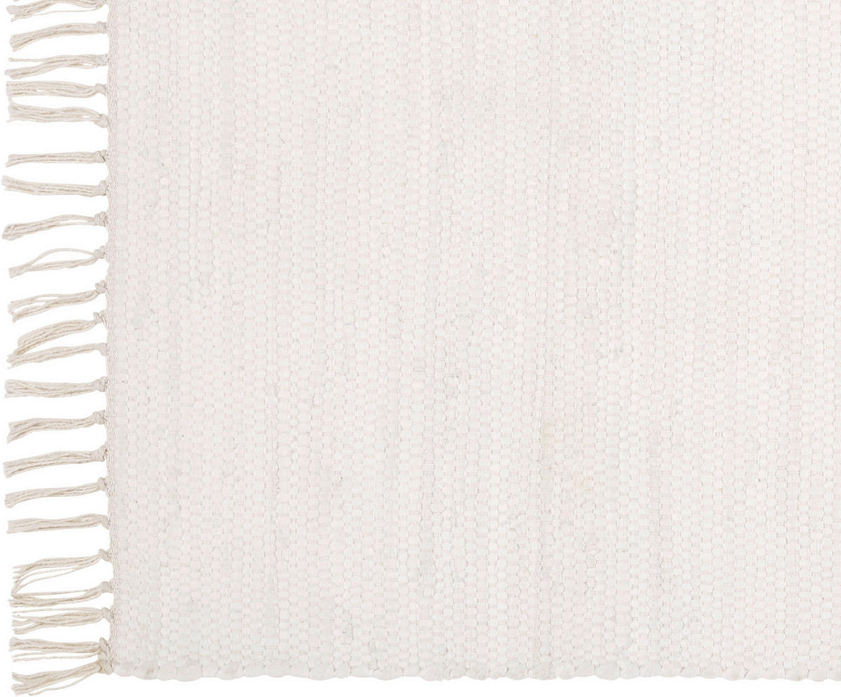 RUČNĚ TKANÝ KOBEREC, 70/120 cm, bílá - bílá, Basics, textil (70/120cm) - Boxxx