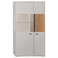 HIGHBOARD Eschefarben, Hellgrau  83,3/154,1/37,4 cm  - Anthrazit/Eschefarben, KONVENTIONELL, Glas/Holzwerkstoff (83,3/154,1/37,4cm) - Hom`in