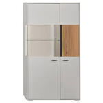 HIGHBOARD 83,3/154,1/37,4 cm  - Anthrazit/Eschefarben, KONVENTIONELL, Glas/Holzwerkstoff (83,3/154,1/37,4cm) - Hom`in