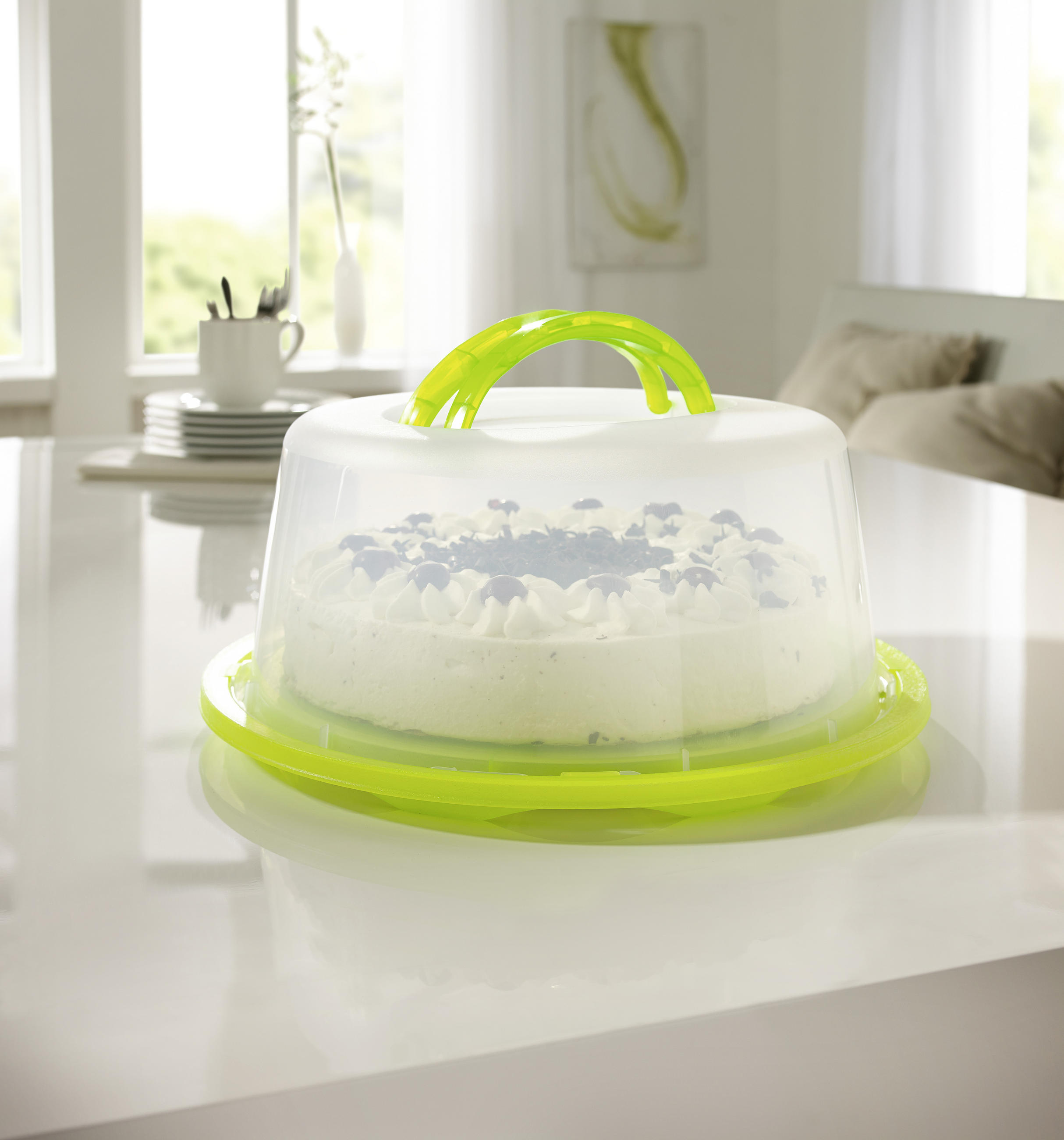 ZVONO ZA TORTU - prozirna/zelena, Osnovno, plastika (34/15cm) - Homeware Profession.