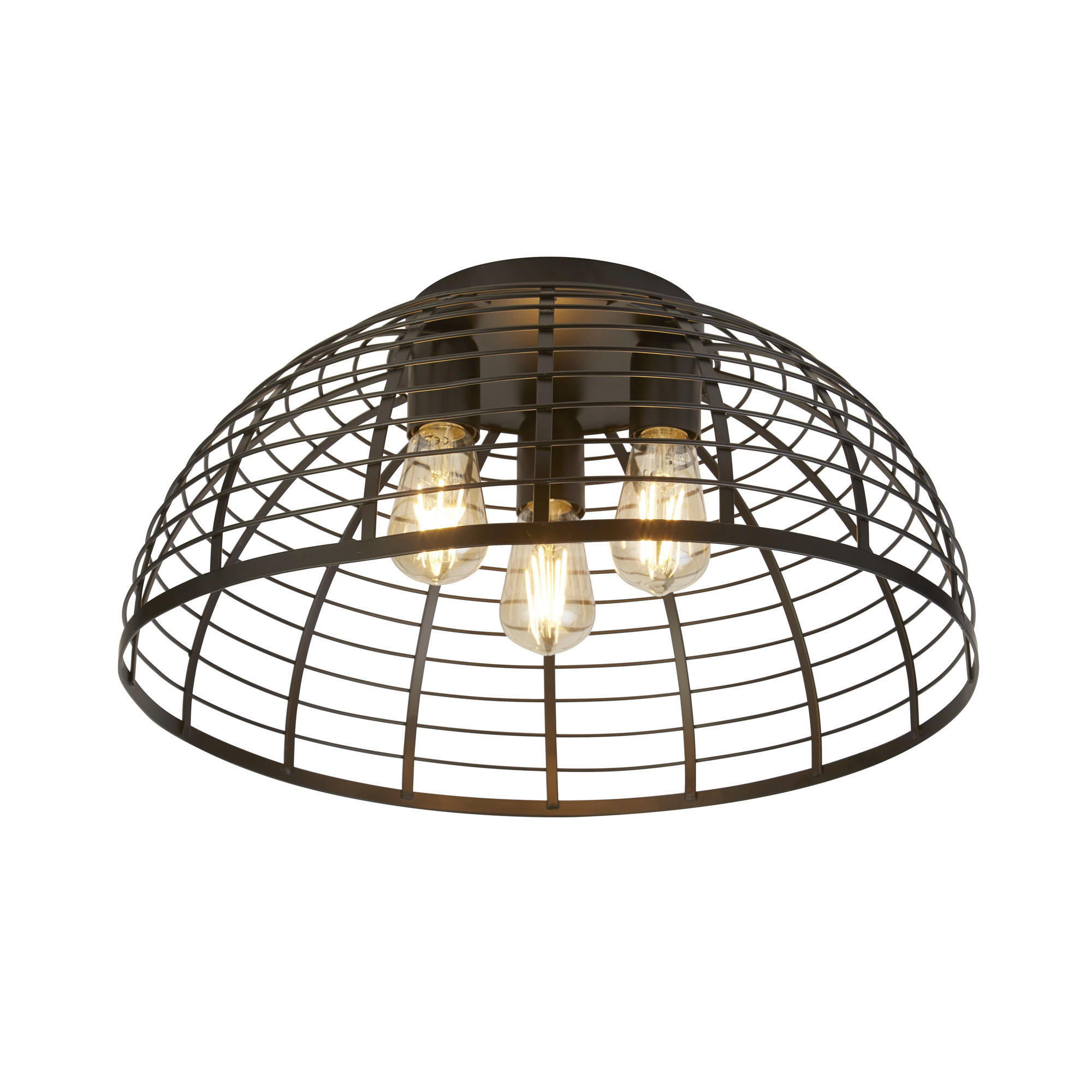 DECKENLEUCHTE Vision Cage 40/19.5 cm   - Schwarz, Basics, Metall (40/19.5cm) - Searchlight