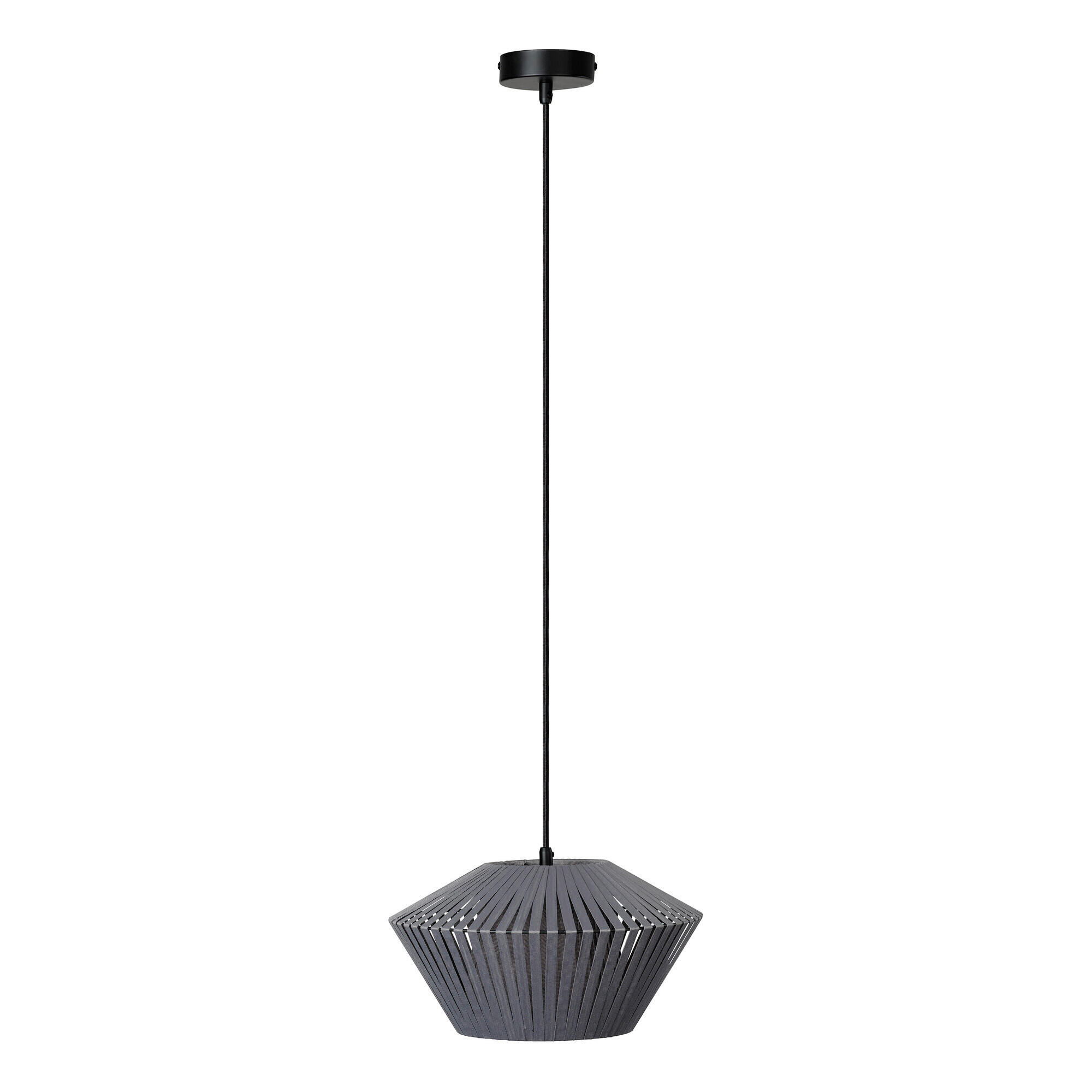 HÄNGELEUCHTE 30,5/120 cm   - Dunkelgrau, Basics, Textil/Metall (30,5/120cm) - Osram