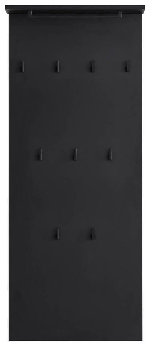 GARDEROBENPANEEL  in 50/110,6/20,9 cm  - Schwarz, LIFESTYLE, Holzwerkstoff (50/110,6/20,9cm) - MID.YOU