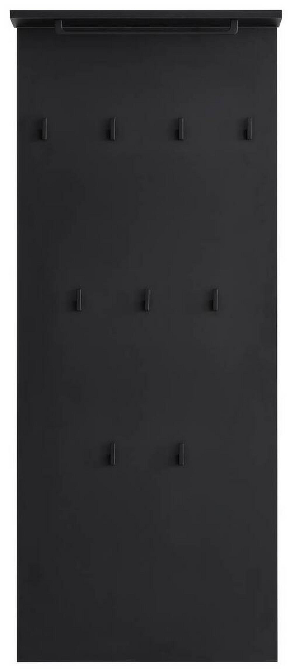 GARDEROBENPANEEL  in 50/110,6/20,9 cm  - Schwarz, LIFESTYLE, Holzwerkstoff (50/110,6/20,9cm) - MID.YOU
