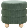 HOCKER Cord Kiefer Grün  - Naturfarben/Grün, LIFESTYLE, Holz/Textil (42/41/42cm) - Xora