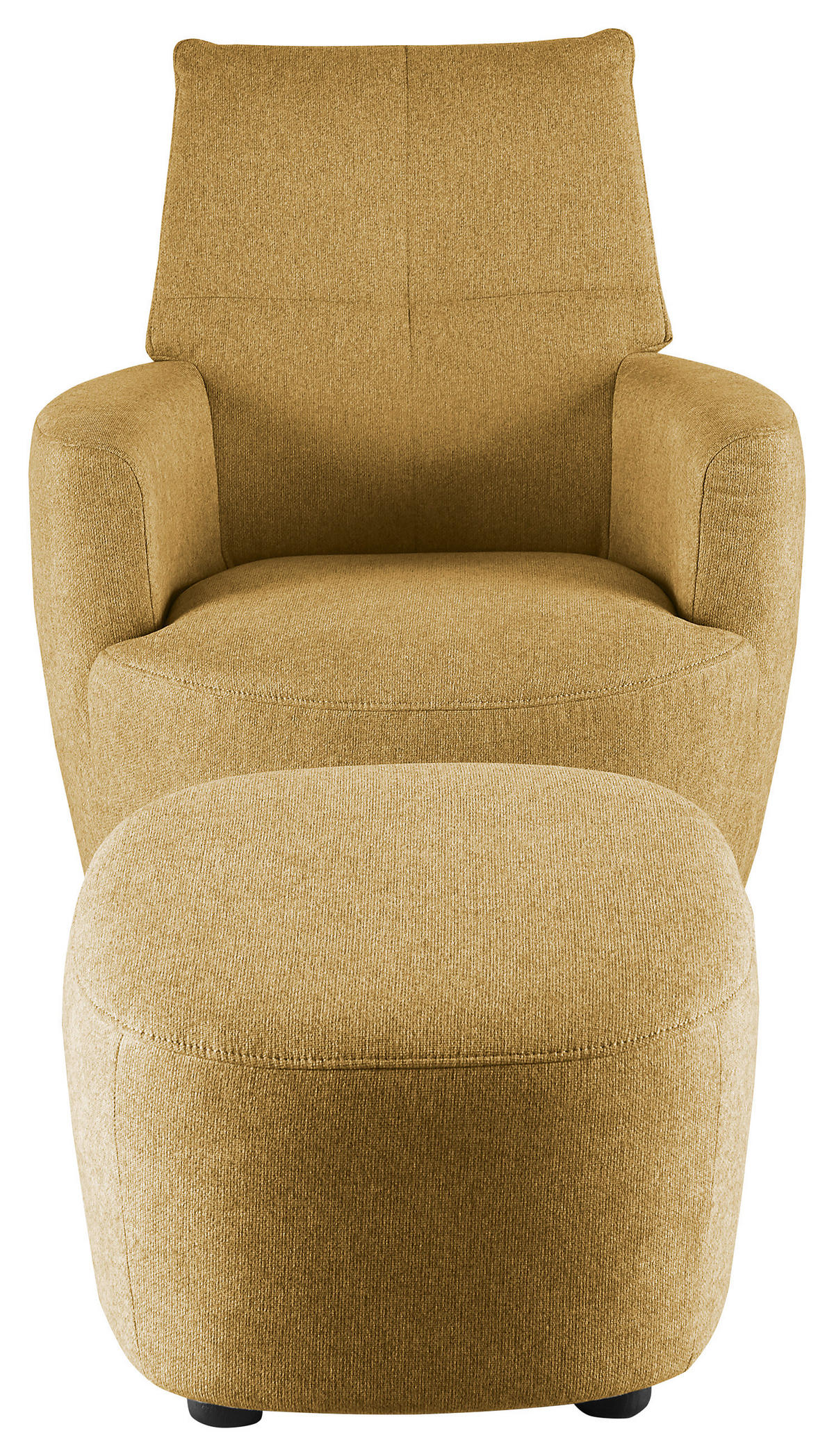 HOCKER Webstoff Gelb  - Gelb/Schwarz, Design, Kunststoff/Textil (54/41/57cm) - SetOne by Musterring