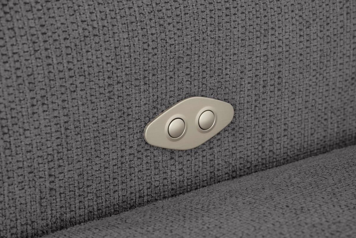 ECKSOFA in Struktur Anthrazit  - Anthrazit/Schwarz, Design, Kunststoff/Textil (205/284cm) - MID.YOU