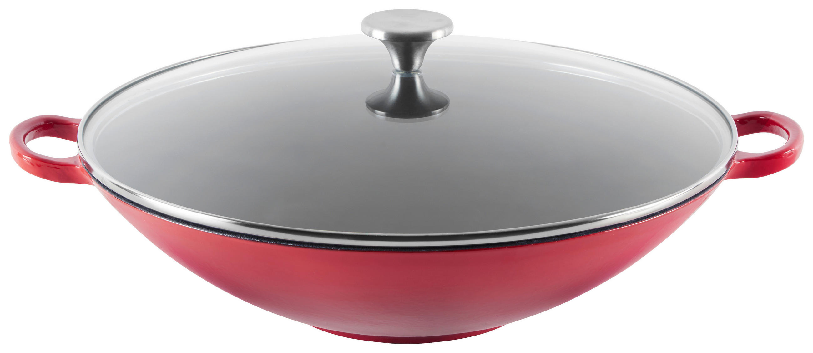 LITOŽELEZNI PEKAČ  Beef & More 36 cm  - rdeča/črna, Konvencionalno, kovina/steklo (36cm) - Homeware Profession.