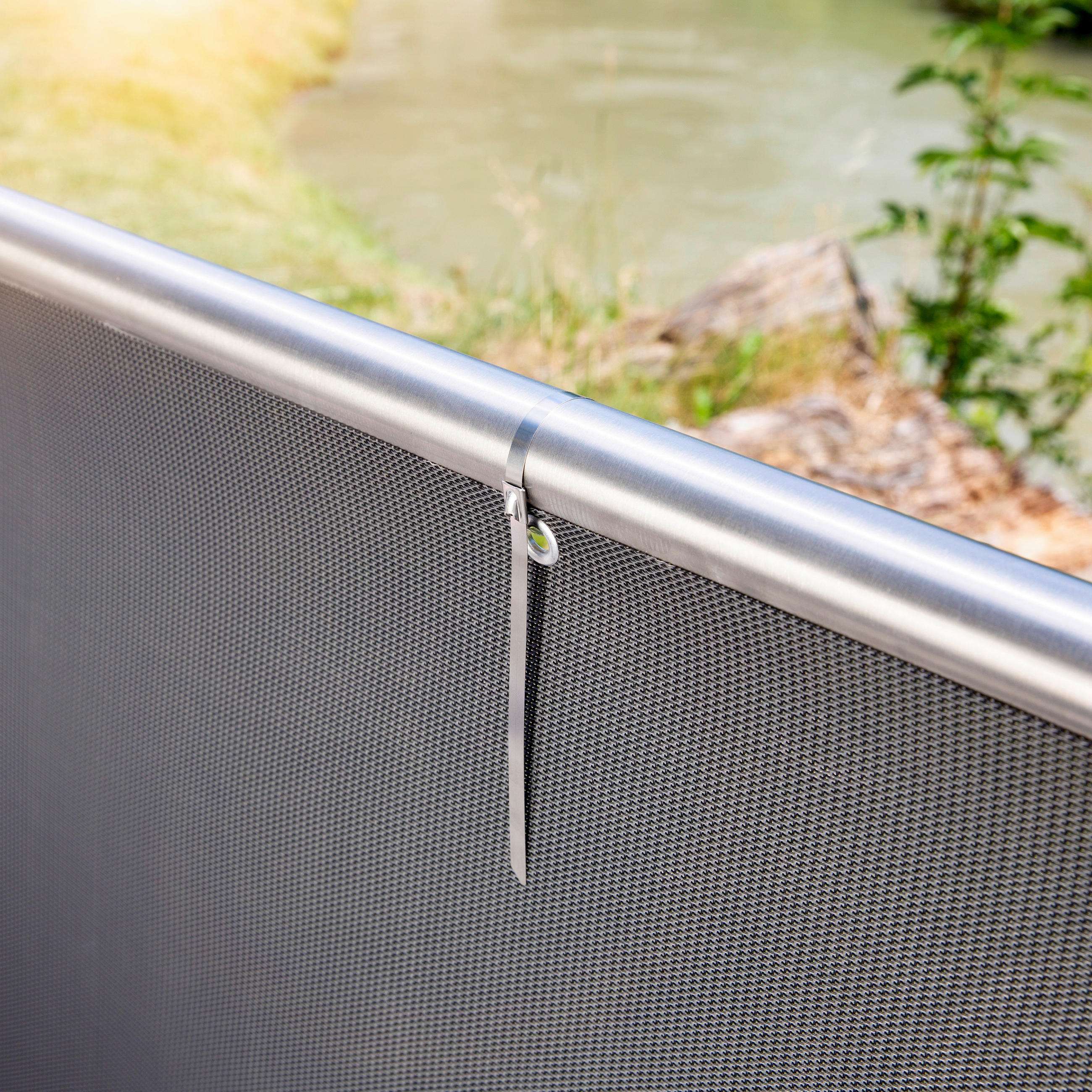 TIENIACA CLONA NA PLOT 90/500 cm  - titánová, Basics, plast (90/500cm)