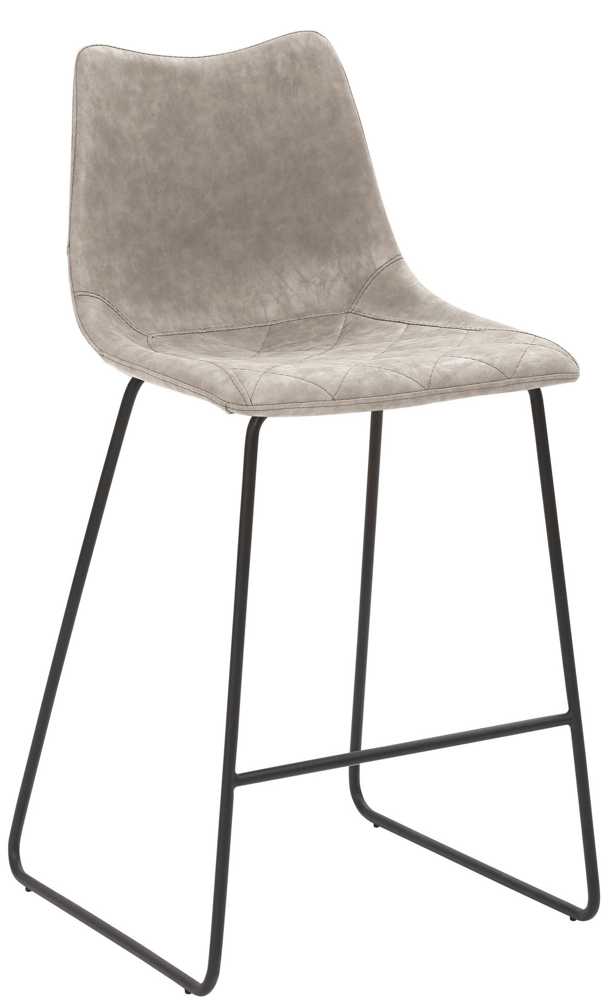 TRESENSTUHL in Hellgrau  - Hellgrau/Schwarz, KONVENTIONELL, Textil/Metall (49/99/51cm) - Livetastic