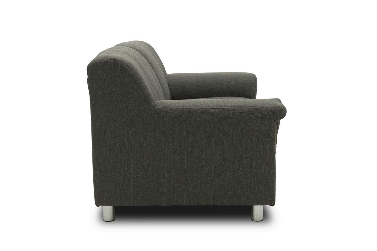 2-SITZER-SOFA Webstoff Schlammfarben  - Chromfarben/Schlammfarben, KONVENTIONELL, Textil/Metall (145/72/80cm) - MID.YOU