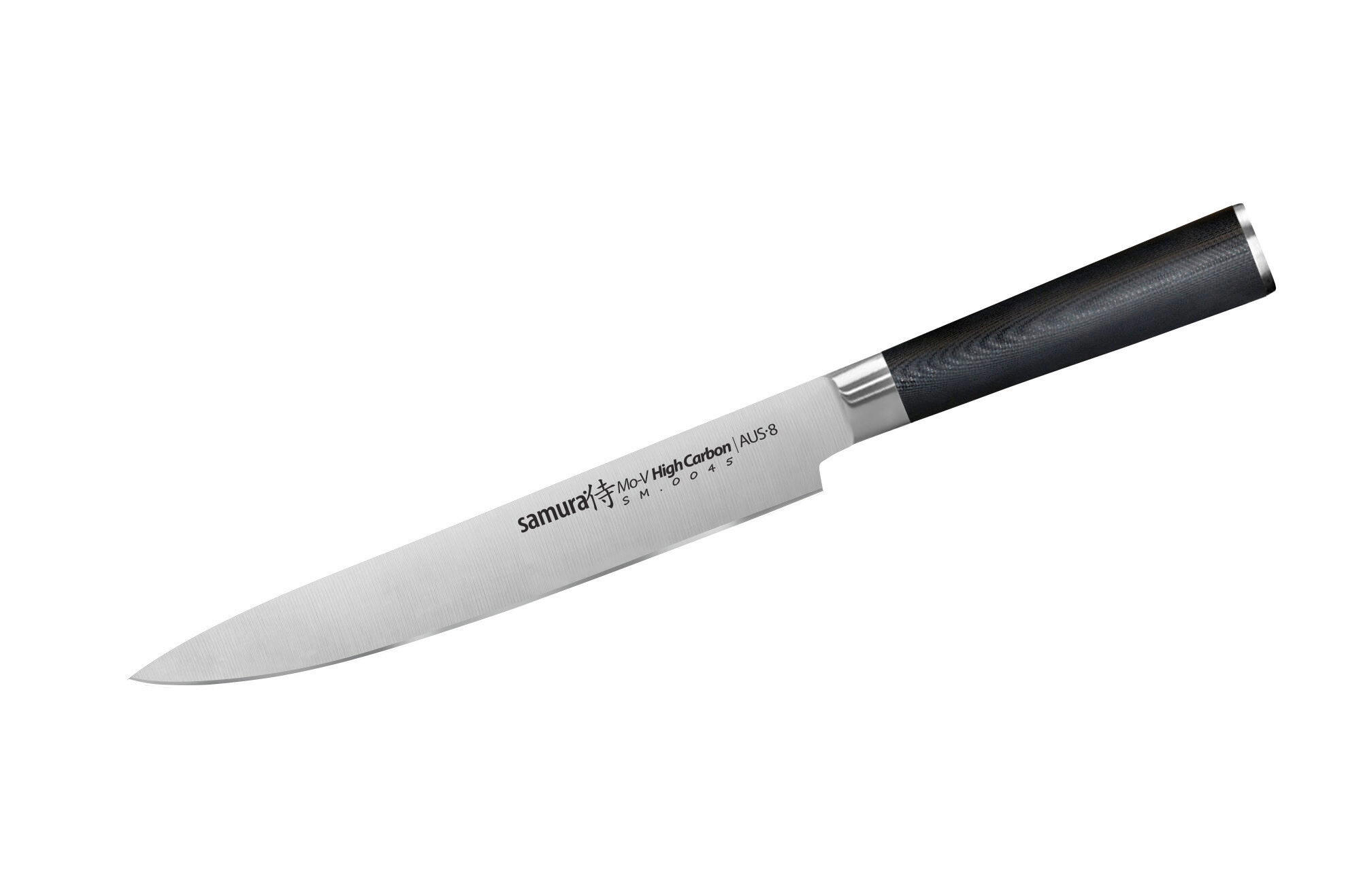 NOŽ KUHINJSKI  MO-V       37,2/3,9/2,8 cm     oplemenjeni čelik - srebrne boje/crna, Basics, drvni materijal/metal (37,2/3,9/2,8cm) - Samura