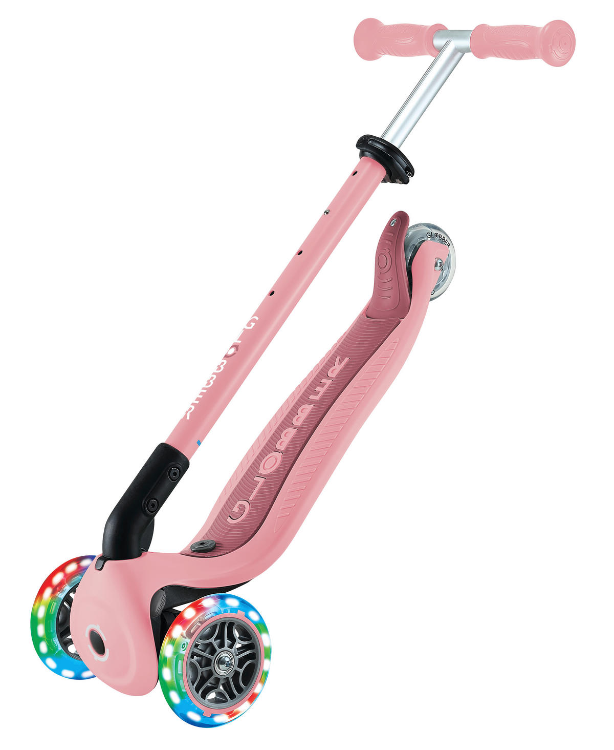 LAUFRAD GO-UP ACTIVE LIGHTS 3IN1  - Pink/Hellrosa, LIFESTYLE, Kunststoff/Metall (67/28/95,5cm) - GLOBBER
