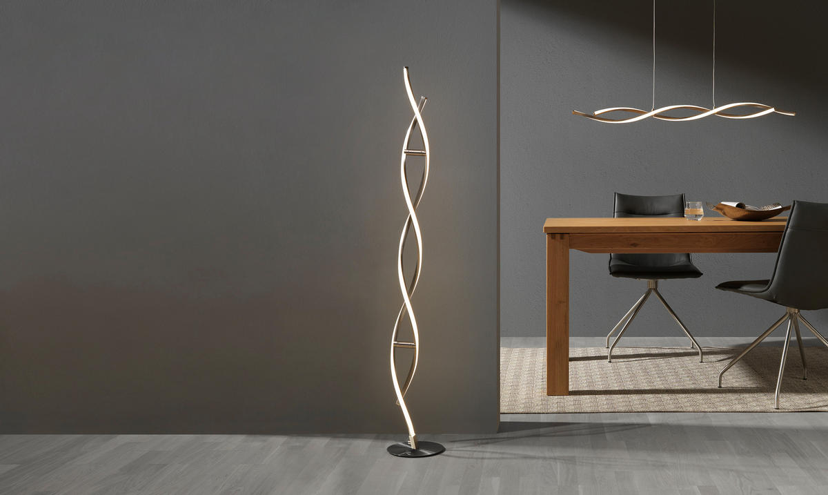 LED-HÄNGLAMPA 110/8/140 cm  - nickelfärgad, Design, metall (110/8/140cm)