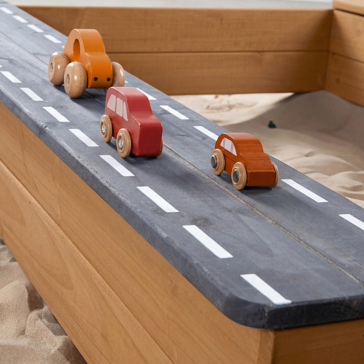 SANDKASTEN  - Teakfarben, Basics, Holz/Kunststoff (117/54/118cm) - Roba