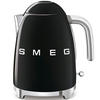 WASSERKOCHER 50´s Style 1,7 L  - Schwarz, Basics, Metall (22,3/24,8/17,1cm) - SMEG