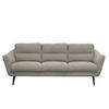 3-SITZER-SOFA in Webstoff Grau  - Schwarz/Grau, Design, Holz/Textil (209/87/88cm) - Livetastic