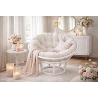 SESSEL Weiß    - Creme/Weiß, Natur, Holz/Textil (100/100/60cm) - MID.YOU