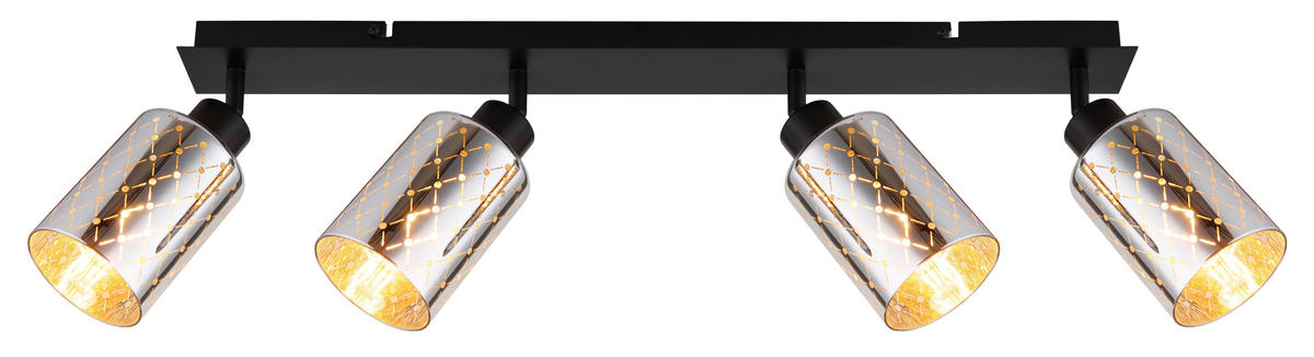 STRAHLER 86/9/22 cm   - Klar/Chromfarben, Basics, Glas/Metall (86/9/22cm) - Globo