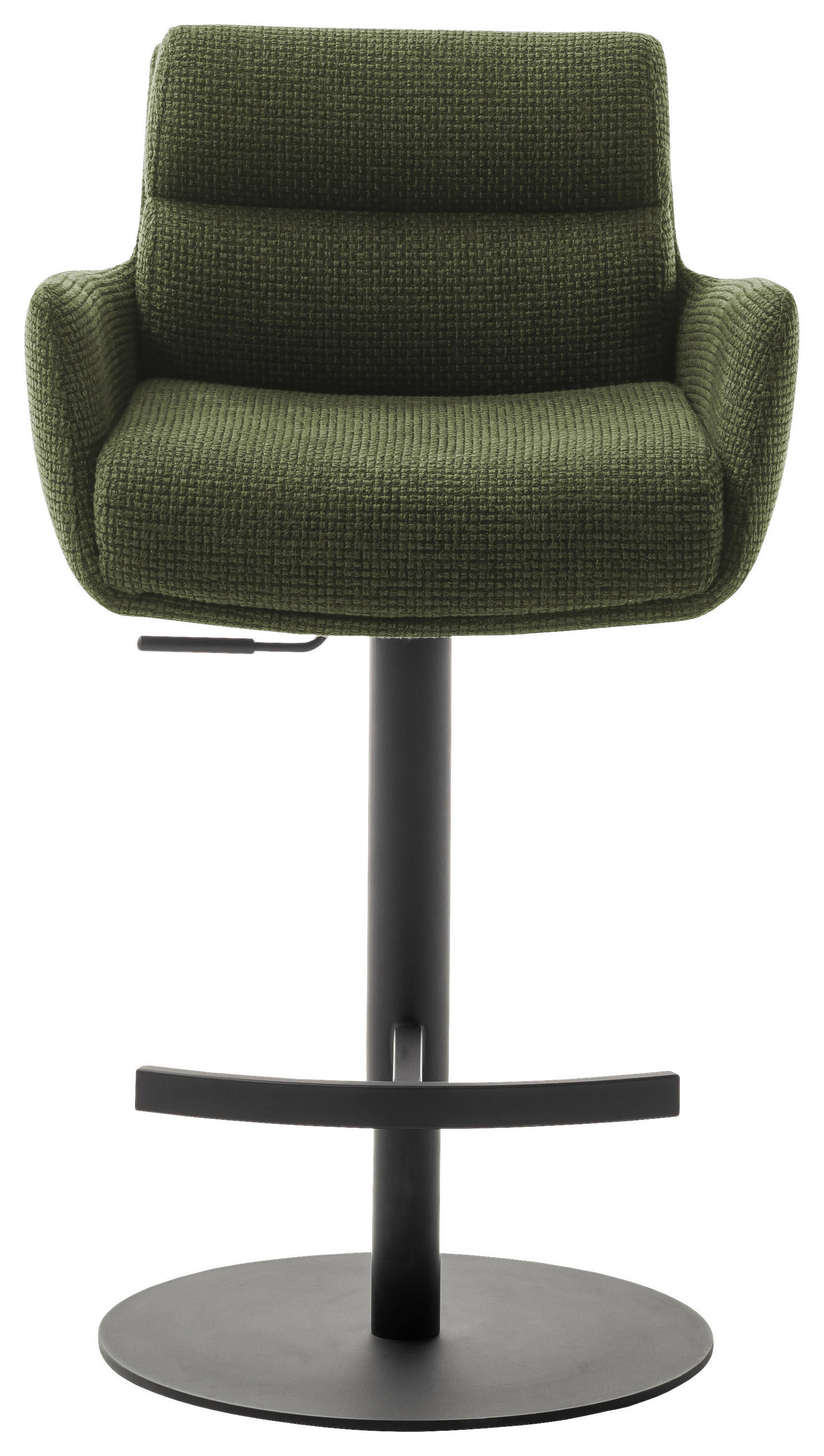 BARHOCKER in Metall, Textil Olivgrün  - Schwarz/Olivgrün, Design, Textil/Metall (54/84/52cm) - Dieter Knoll