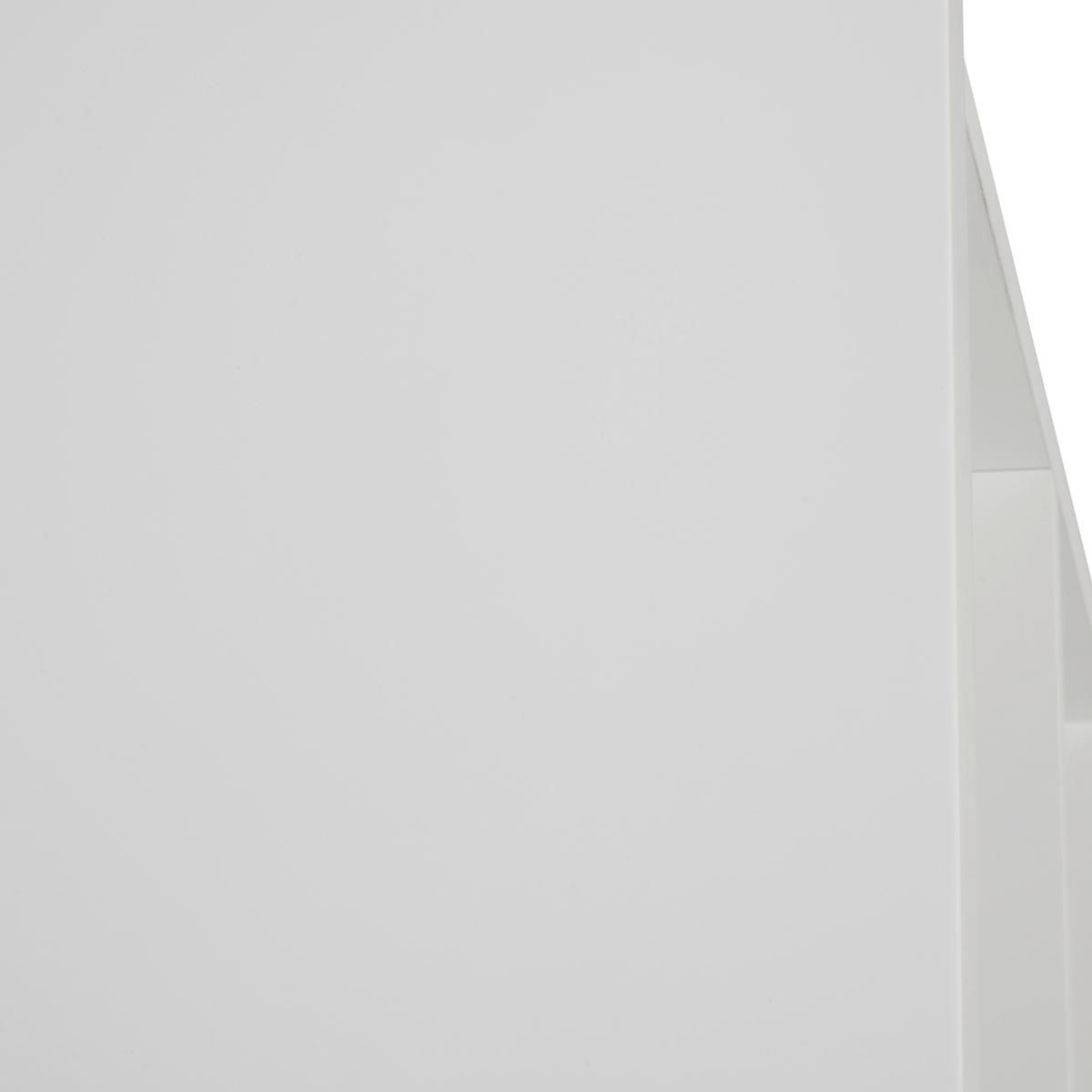 ECKSCHREIBTISCH  Silberfarben, Weiß Hochglanz Stauraum  - Weiß Hochglanz/Silberfarben, MODERN, Holzwerkstoff/Kunststoff (145/74.7/50cm) - MID.YOU