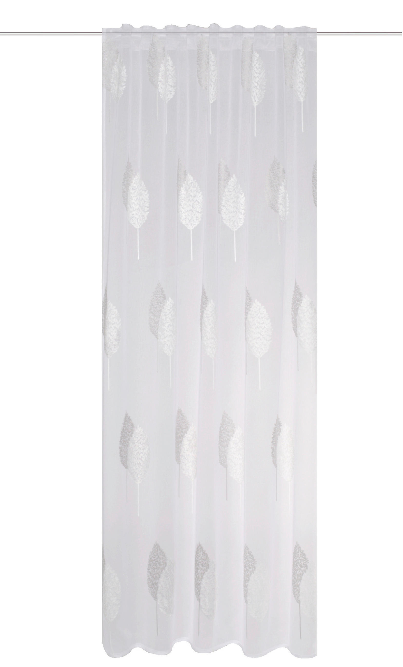 FERTIGVORHANG halbtransparent  - Grau, Basics, Textil (140/245cm) - Schmidt W. Gmbh