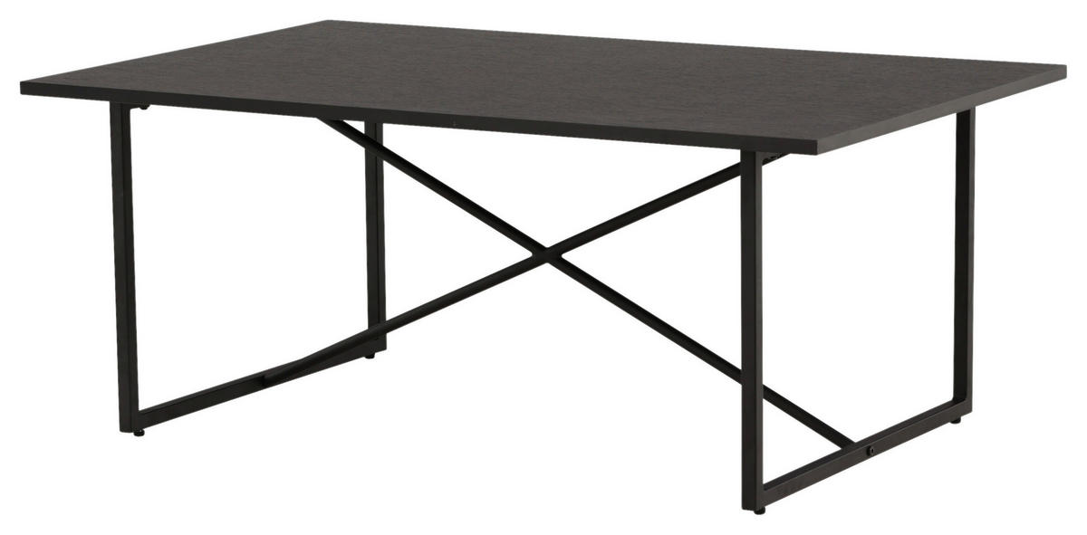 COUCHTISCH 110/70/45 cm rechteckig Schwarz  - Schwarz, Design, Holz/Metall (110/70/45cm) - Livetastic