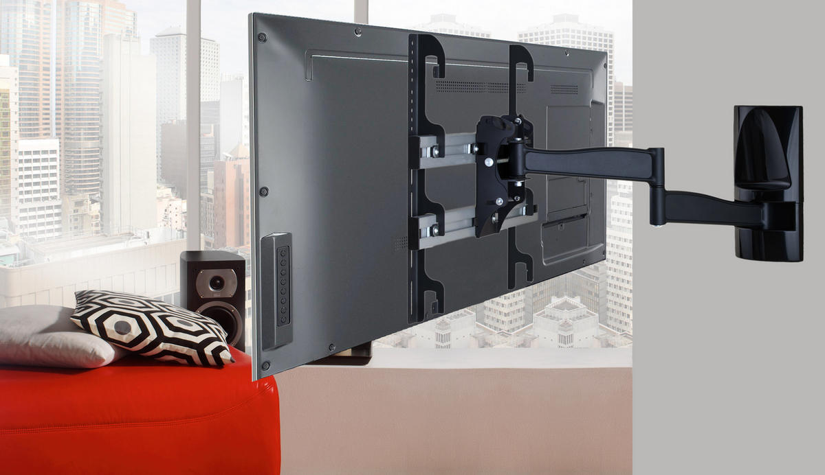 TV-WANDHALTER in Schwarz  - Schwarz, Konventionell, Metall (65/48/67cm) - MID.YOU