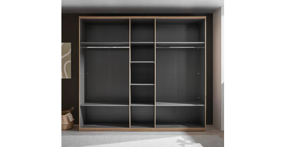 DREHTÜRENSCHRANK 250,8/227,7/60 cm 5-türig Eichefarben, Kaschmir - Kaschmir/Eichefarben, Design, Holzwerkstoff/Metall (250,8/227,7/60cm) - Xora
