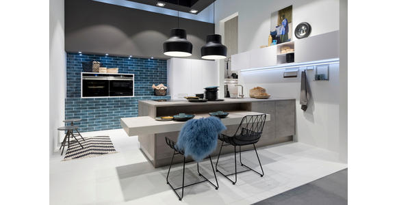 EINBAUKÜCHE - Weiß/Grau, Design, Holzwerkstoff - Dieter Knoll