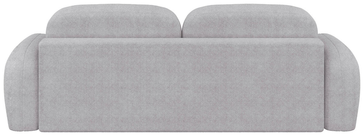 3-SITZER-SOFA Sevilla Plus in Bouclé Hellgrau  - Hellgrau/Schwarz, Design, Kunststoff/Textil (256/93/120cm) - MID.YOU