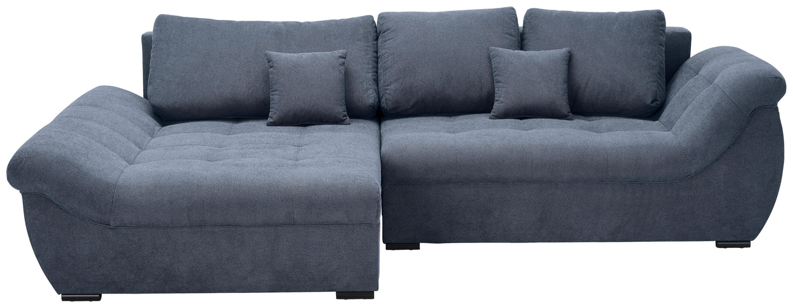 ECKSOFA Anthrazit Flachgewebe  - Anthrazit/Schwarz, Design, Kunststoff/Textil (175/278cm) - Xora