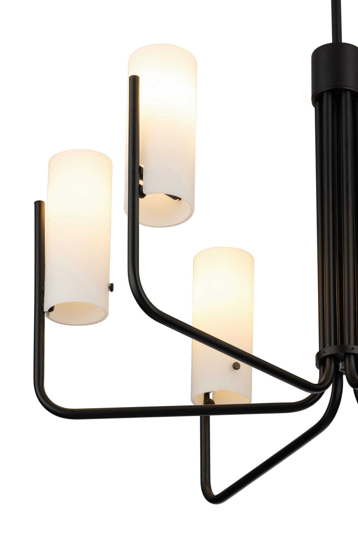 HÄNGELEUCHTE 65/88 cm  - Schwarz/Weiß, Trend, Glas/Metall (65/88cm) - Collett's Monde